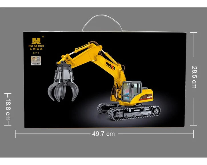 Huina 571HD 1:14 Excavator with claw grabber RC