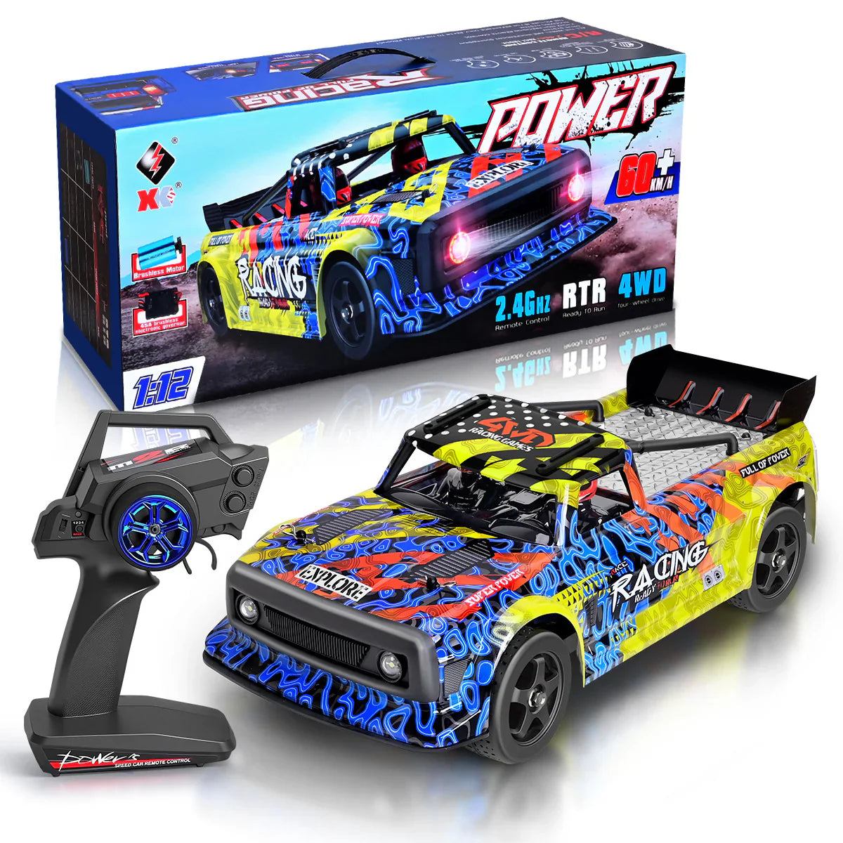 Wltoys 124020 1:12 4WD Brushless Drift Racing RC Car 60KM/H
