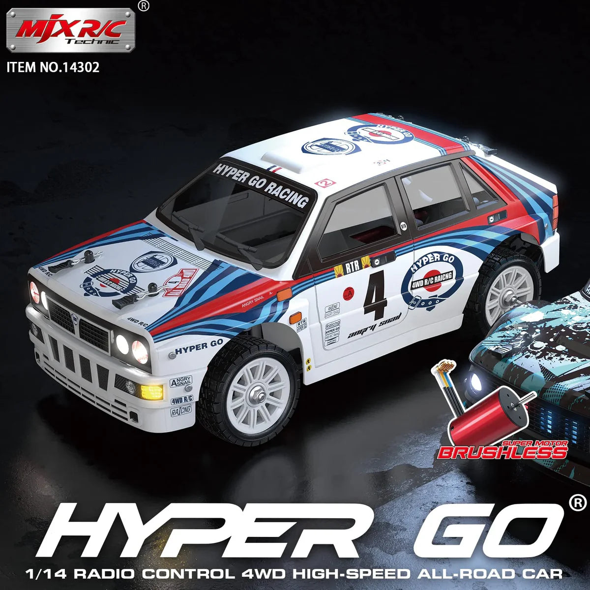 MJX Hyper Go 14302 1:14 Lancia 60+km/h RC Drift Car