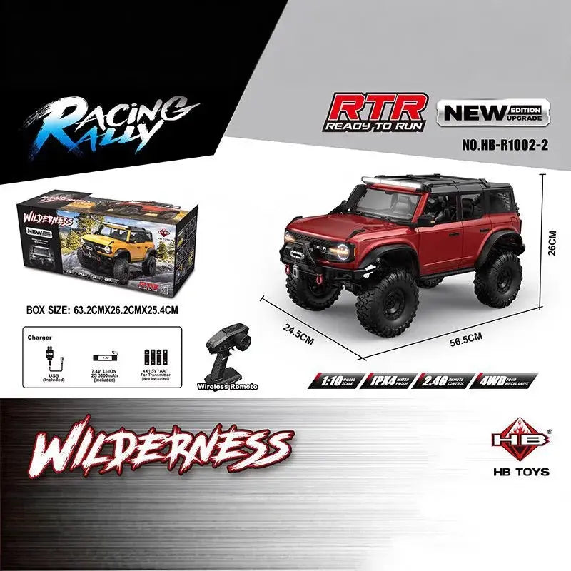 HB Toys R1002-2 Red 1:10 Ford bronco Upgraded version RC rock crawler