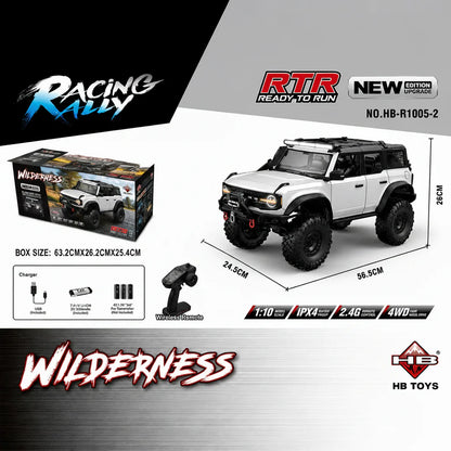 HB Toys R1005-2 Light Grey 1:10 Ford bronco Upgraded version RC rock crawler