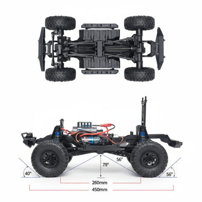 HB Toys ZP1007 1:10 Toyota FJ Cruiser Blue 4WD RTR Rc rock crawler