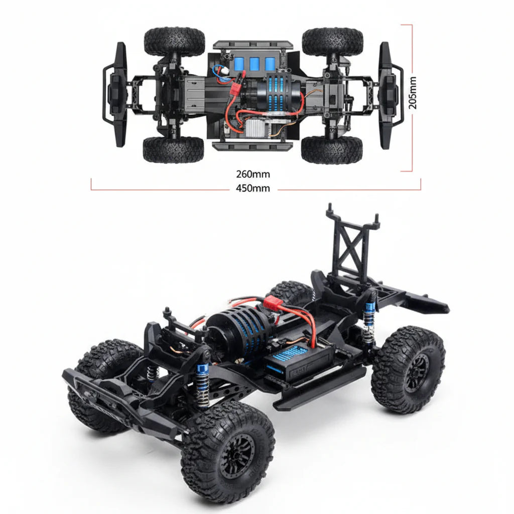 HB Toys ZP1007 1:10 Toyota FJ Cruiser Blue 4WD RTR Rc rock crawler