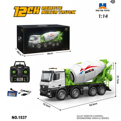 HUINA 1537 1:14 RC Cement Mixer Truck 12CH
