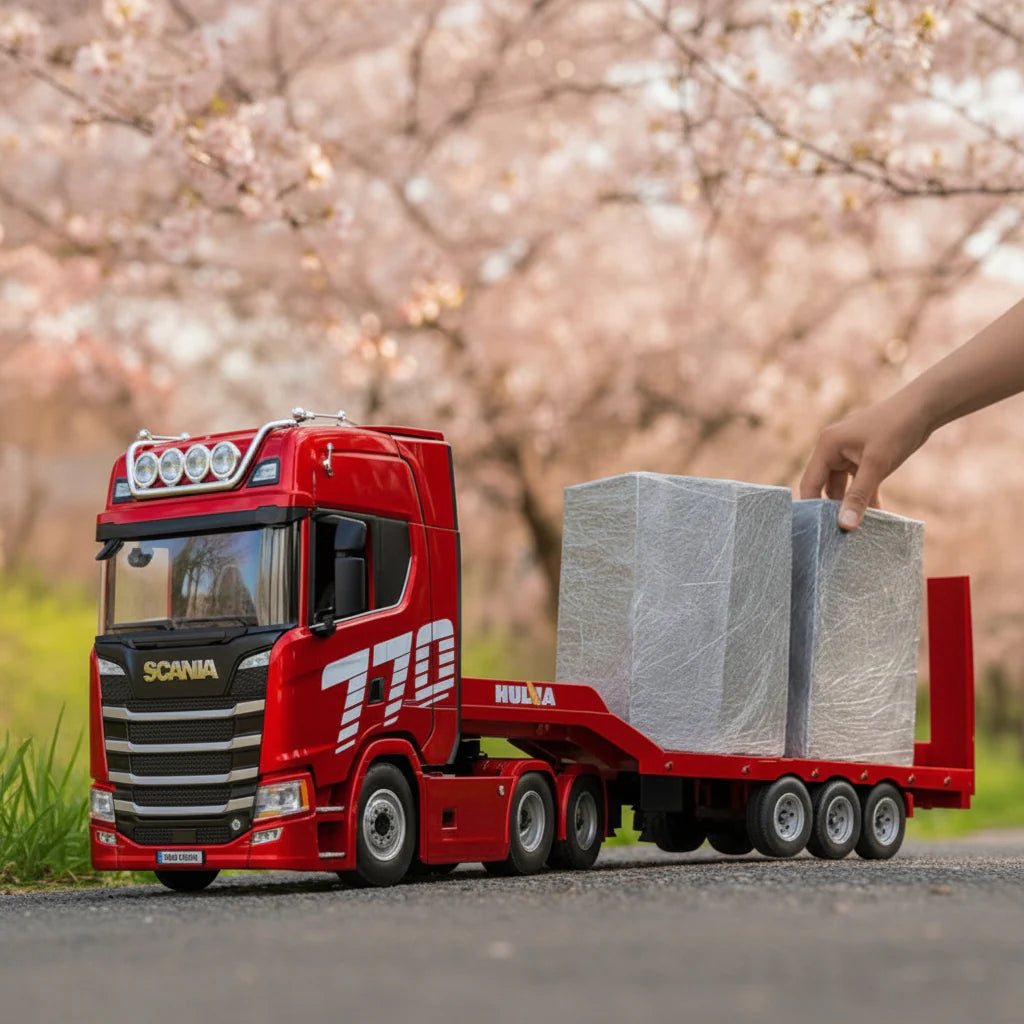 Huina 1501A 770S 1:18 RC Tractor Truck with Flatbed Trailer