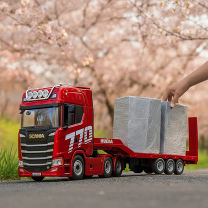 Huina 1501A 770S 1:18 RC Tractor Truck with Flatbed Trailer