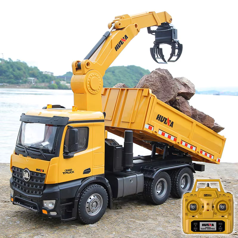 HUINA 1538 1:14 RC Dump Truck with Alloy Timber Grabber 26CH