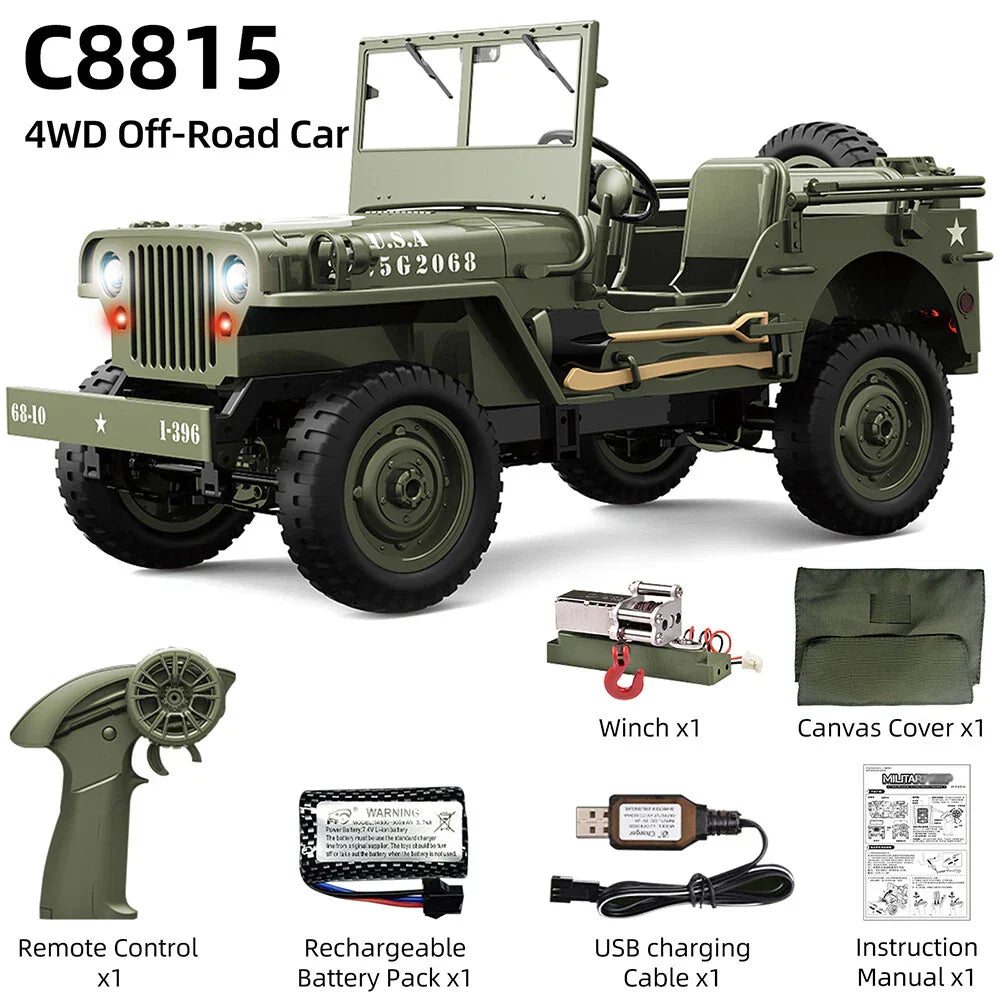 JJRC C8815 Willys Military Jeep 1:10 RC Truck