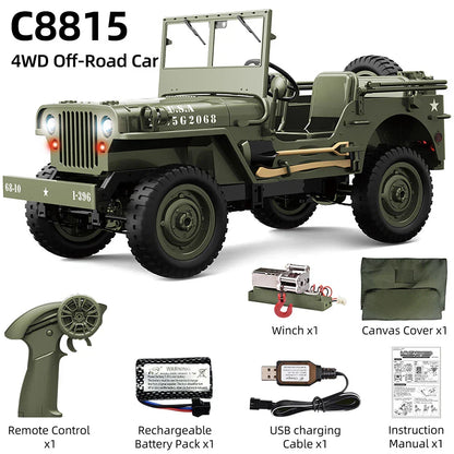 JJRC C8815 Willys Military Jeep 1:10 RC Truck
