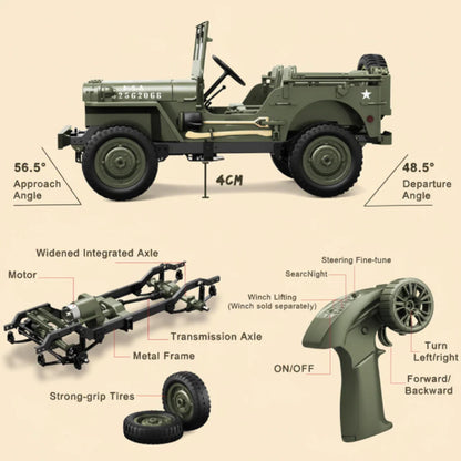 JJRC C8815 Willys Military Jeep 1:10 RC Truck