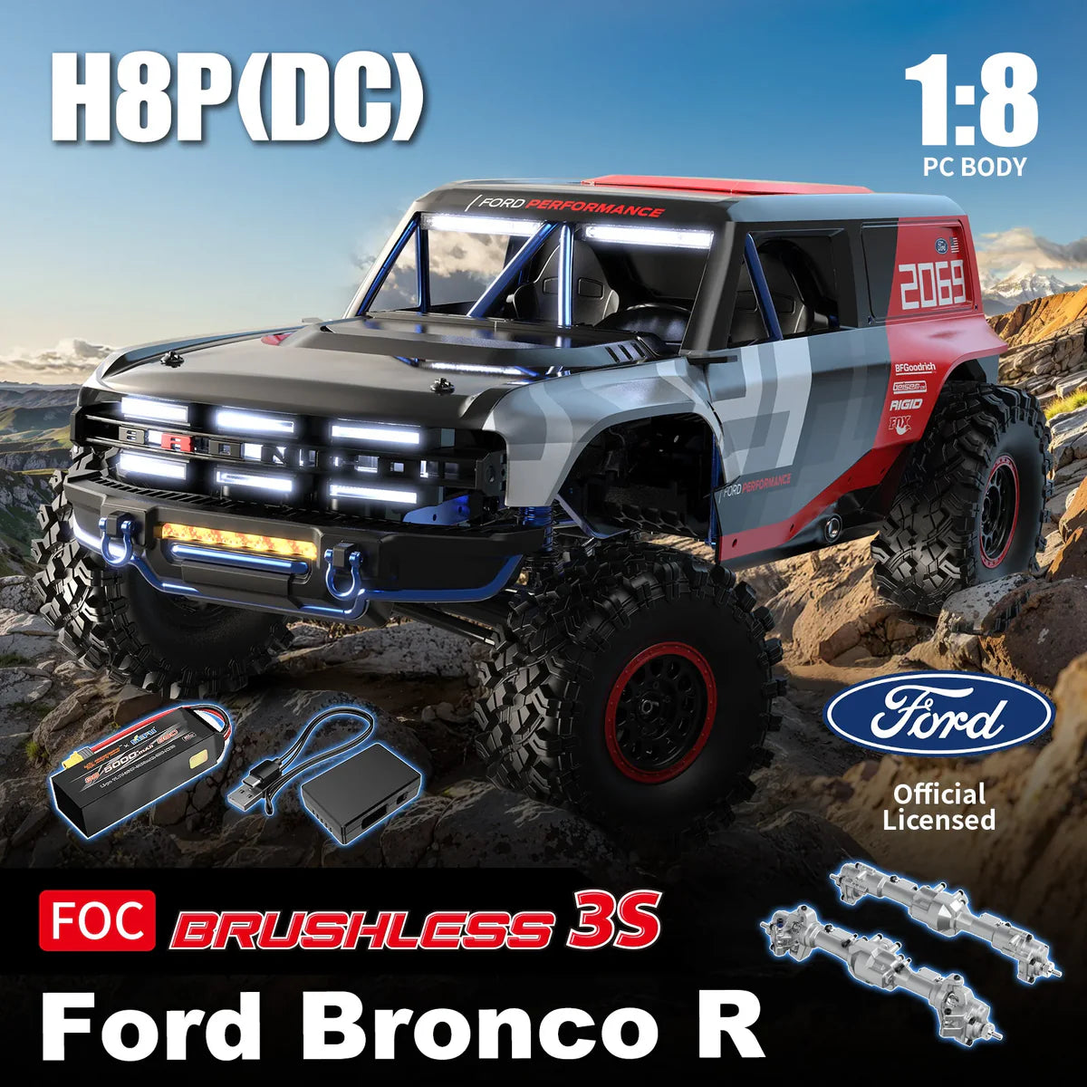 MJX Hyper Go H8PDC 1:8 RC Crawler – Ford Bronco