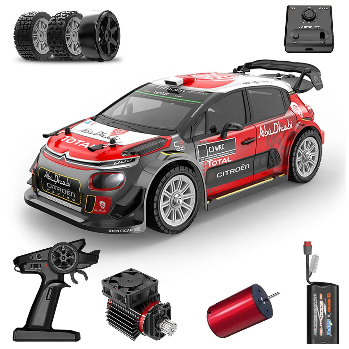MJX Hyper Go 7303DC 1:7 WRC C3 RC Car