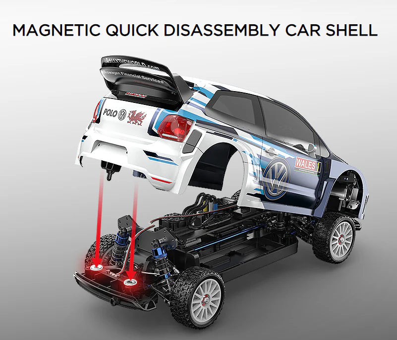 MJX Hyper Go 10304DC 1:10 Volkswagen Polo R WRC Brushless RC Rally Car – 70km/h 3S RTR