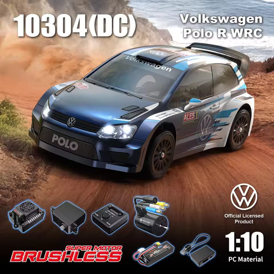 MJX Hyper Go 10304DC 1:10 Volkswagen Polo R WRC Brushless RC Rally Car – 70km/h 3S RTR