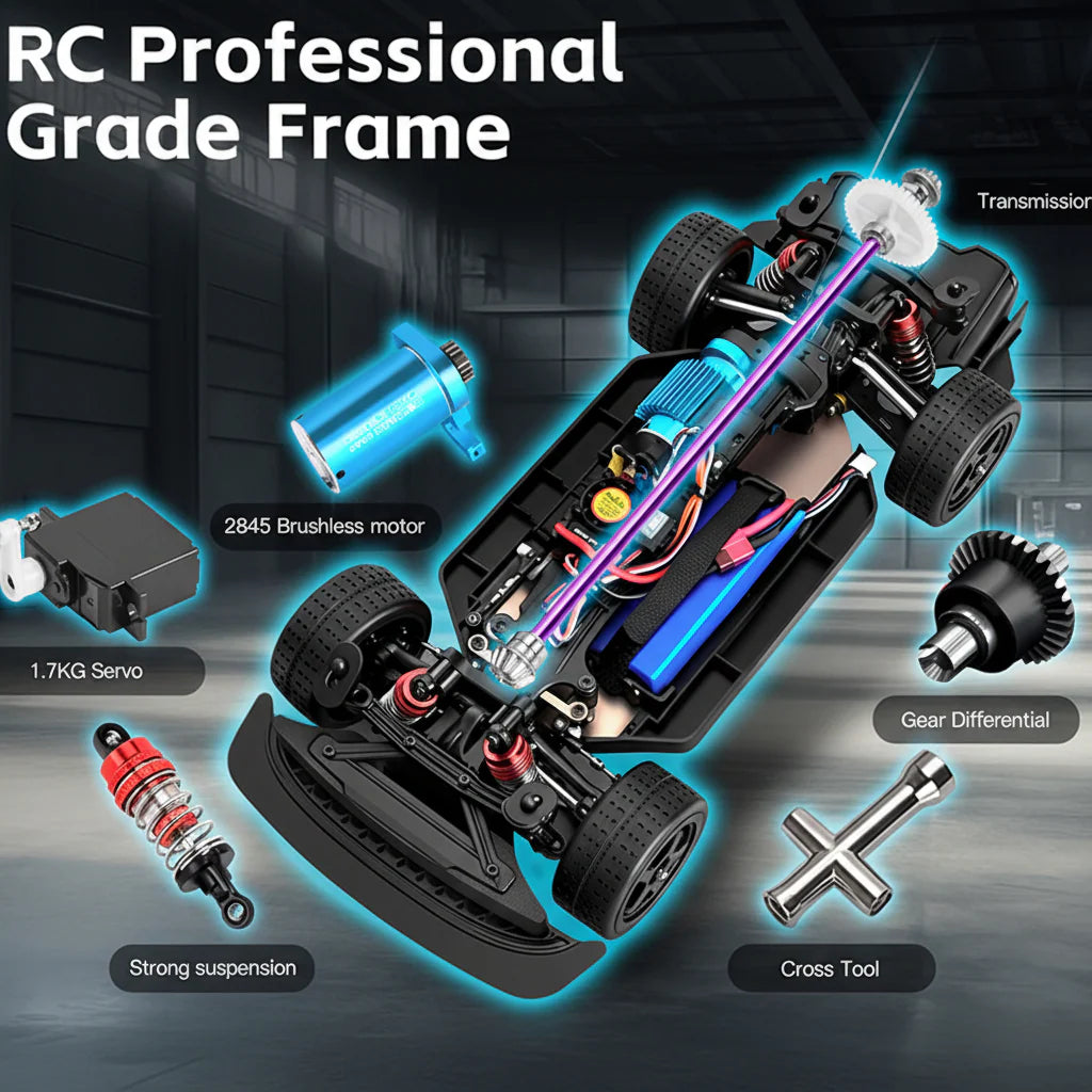 Wltoys 124020 1:12 4WD Brushless Drift Racing RC Car 60KM/H